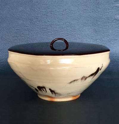 今古釉八角口平水指